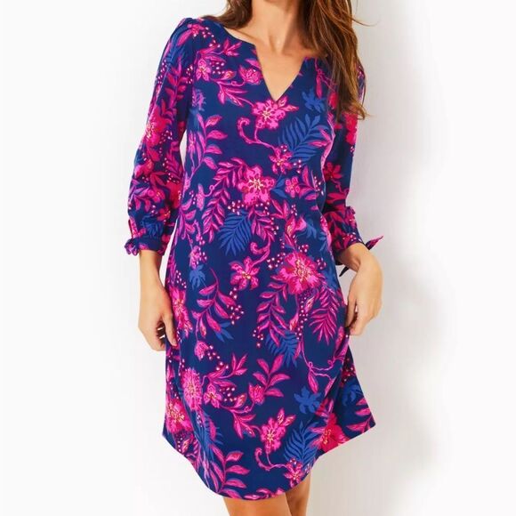 Lilly Pulitzer Cath Supima Cotton Shift Dress M - Picture 1 of 7